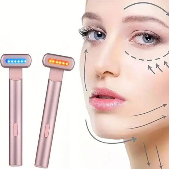 4-in-1 Radiant Renewal Red and Blue Light Skincare Wand Therapy (Rose Gold) New - Picture 4 of 14